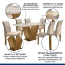 Ver imagem 3 de Conjunto Sala de Jantar Mesa Tampo MDF 6 Cadeiras Espanha Yescasa