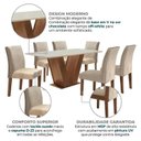 Ver imagem 4 de Conjunto Mesa de Jantar Tampo MDF 6 Cadeiras Espanha Yescasa