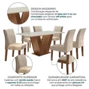 Ver imagem 3 de Conjunto Sala de Jantar Mesa Tampo MDF 6 Cadeiras Espanha Yescasa