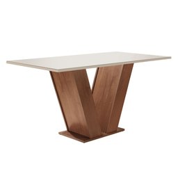 Conjunto Sala de Jantar Mesa Tampo Mdf 6 Cadeiras Espanha Yescasa - 12