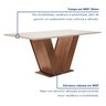 Conjunto Sala de Jantar Mesa Tampo Mdf 6 Cadeiras Espanha Yescasa - 2