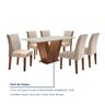 Conjunto Sala de Jantar Mesa Tampo Mdf 6 Cadeiras Espanha Yescasa - 8