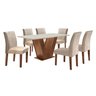 Conjunto Sala de Jantar Mesa Tampo Mdf 6 Cadeiras Espanha Yescasa - 14