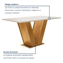 Ver imagem 3 de Conjunto Sala de Jantar Mesa Tampo MDF 4 Cadeiras Espanha Espresso Móveis