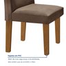 Conjunto Sala de Jantar Mesa Tampo Mdf 4 Cadeiras Espanha Espresso Móveis - 7