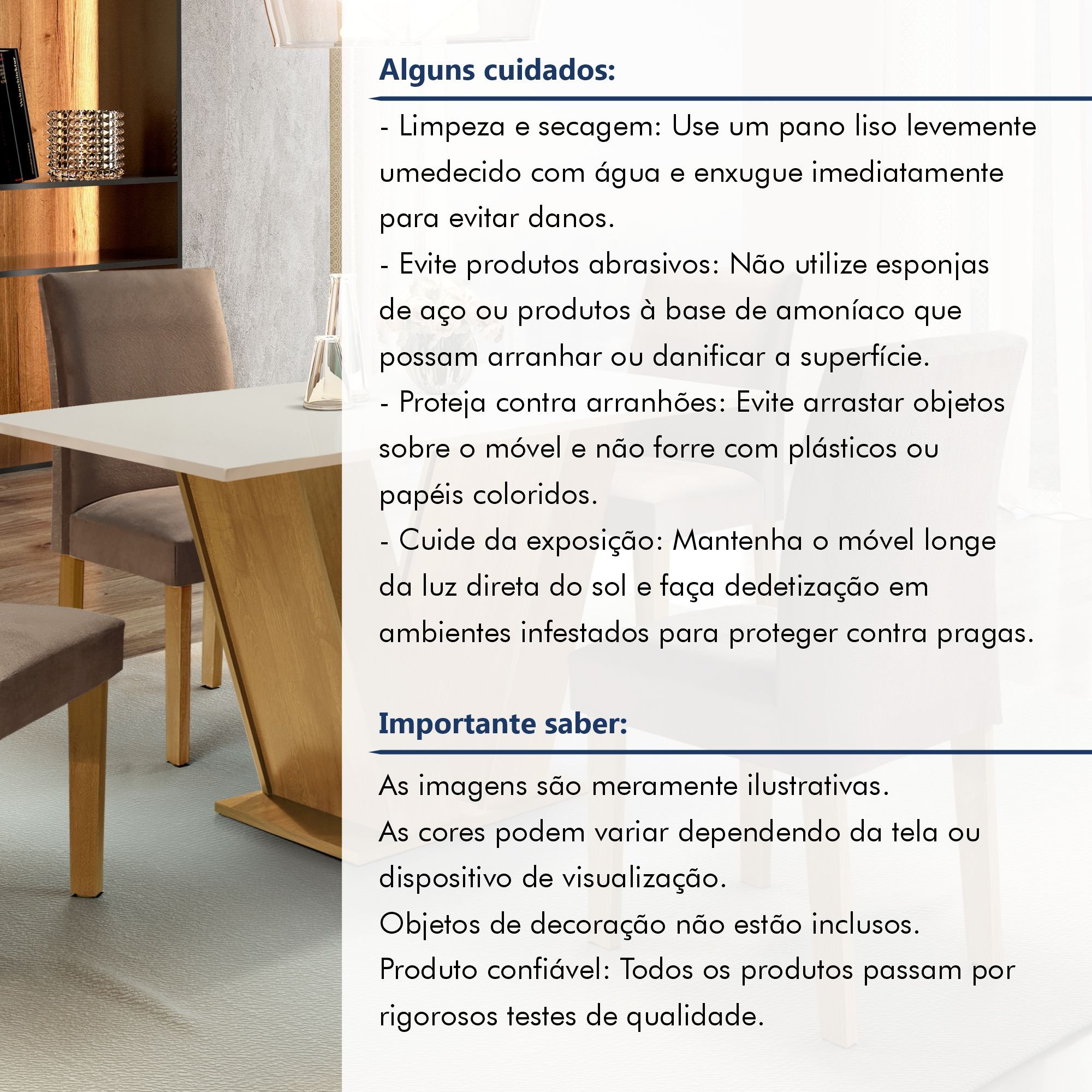 Conjunto Sala de Jantar Mesa Tampo MDF 4 Cadeiras Espanha Espresso Móveis - 13