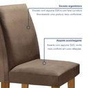 Ver imagem 6 de Conjunto Sala de Jantar Mesa Tampo Mdf 4 Cadeiras Espanha Espresso Móveis