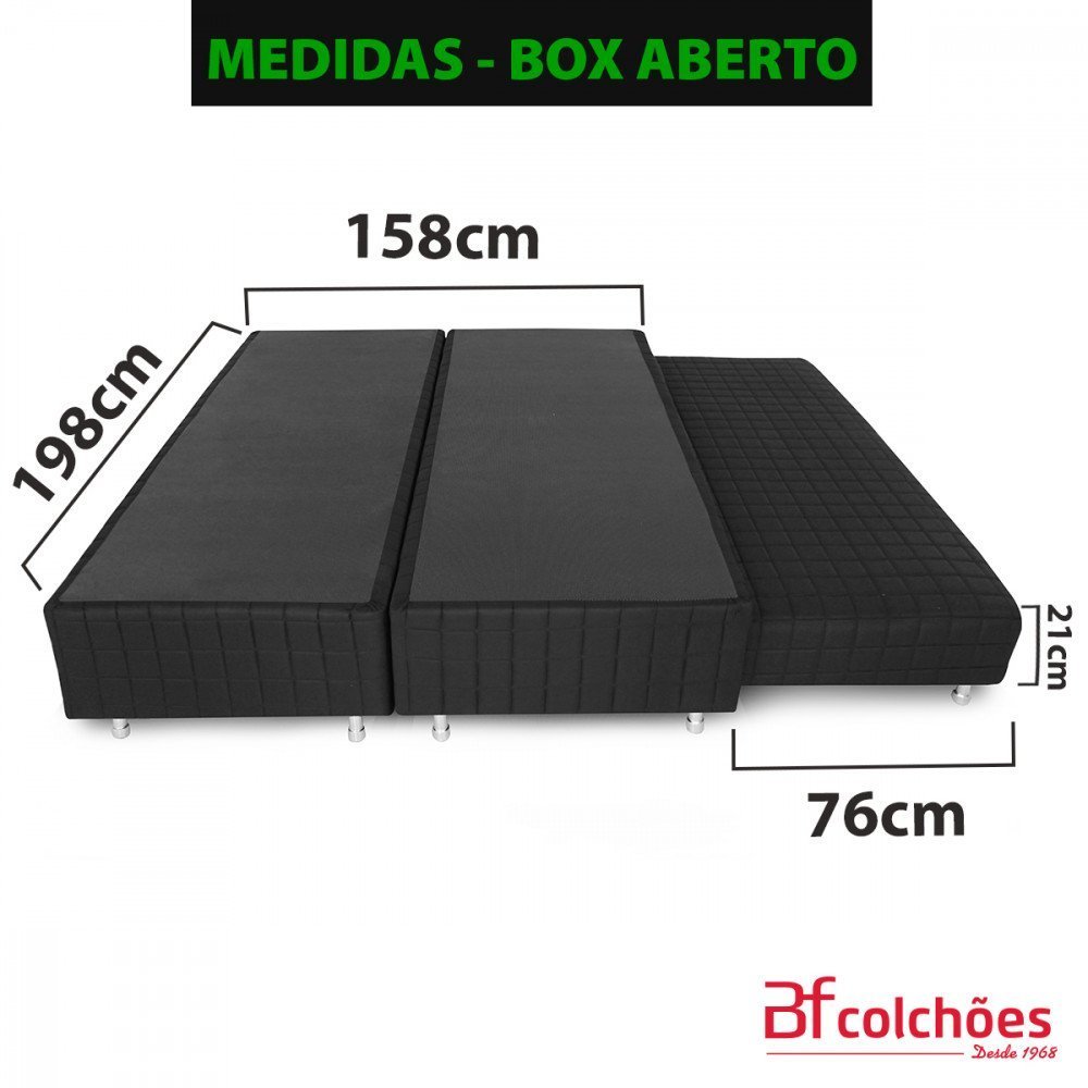 Box Queen com Cama Auxiliar Bicama de Mola Bonnel 158x198cm Bf Colchões - 4