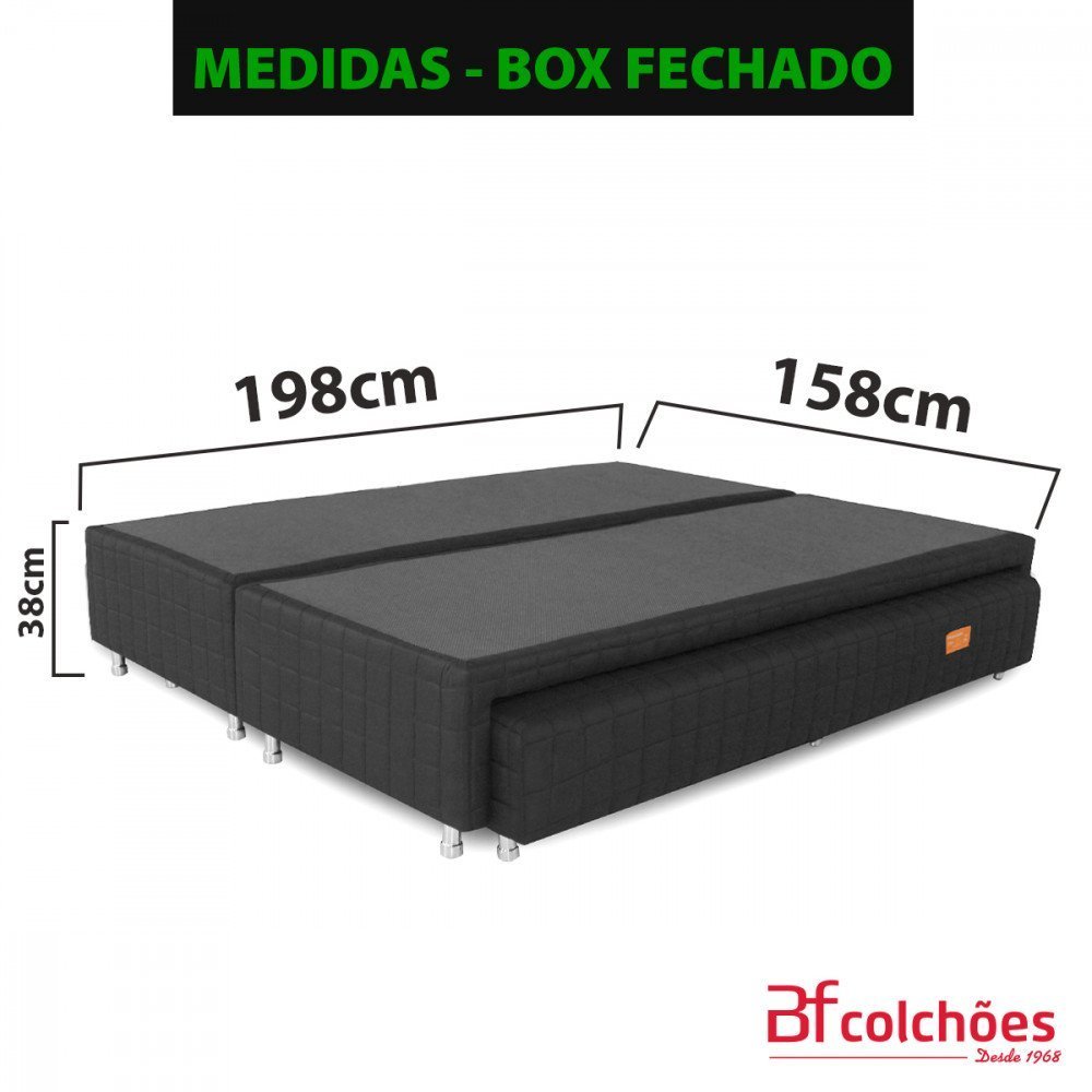 Box Queen com Cama Auxiliar Bicama de Mola Bonnel 158x198cm Bf Colchões - 3