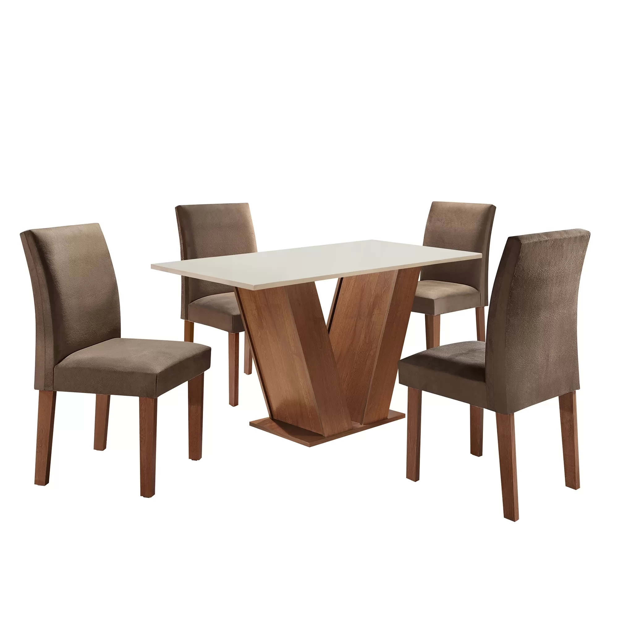 Mesa Sala de Jantar com 4 Cadeiras Tampo MDF Espanha Yescasa - 2