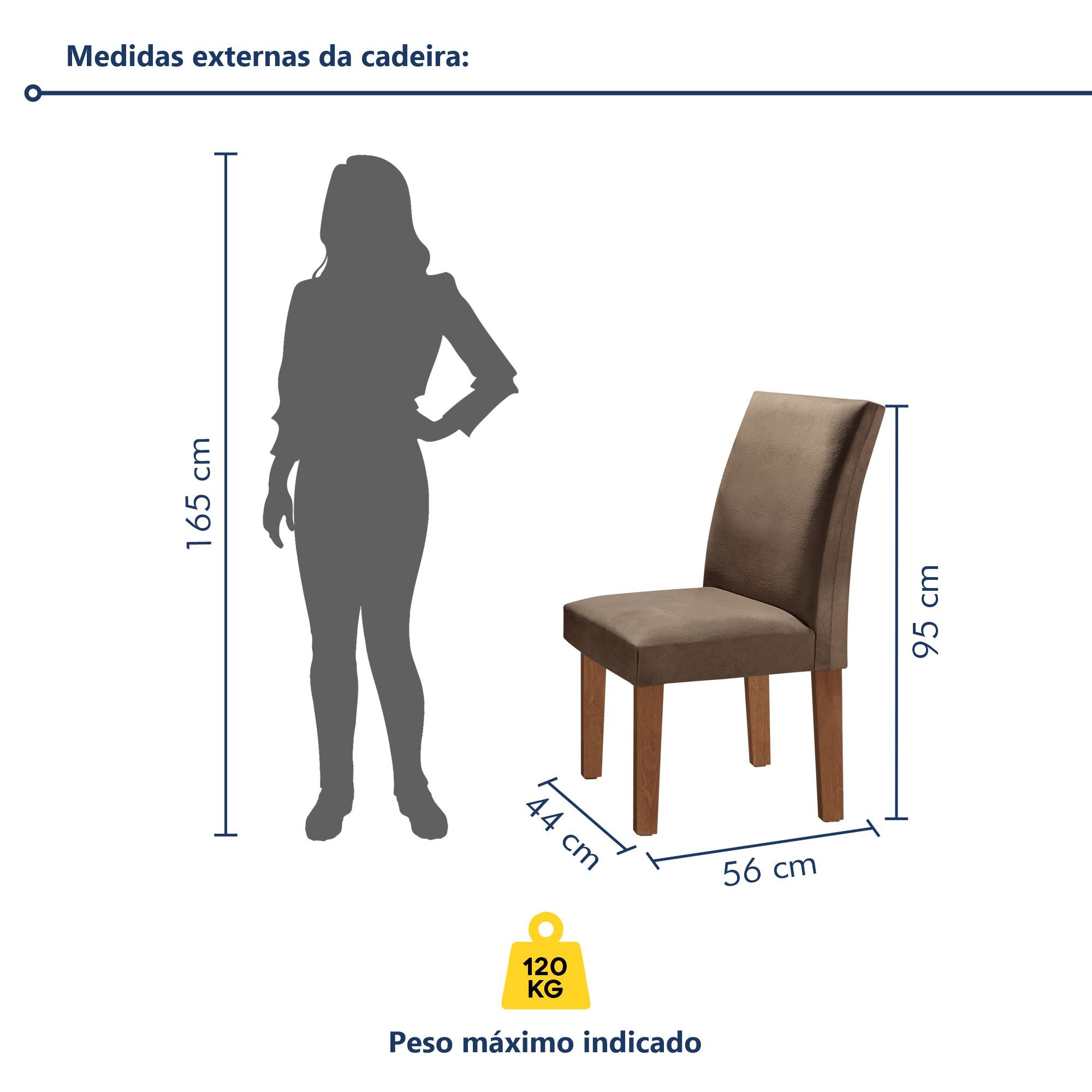 Mesa de Jantar com 4 Cadeiras Tampo MDF Espanha Yescasa - 10