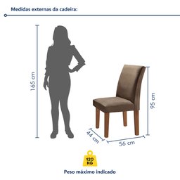 Mesa de Jantar com 4 Cadeiras Tampo Mdf Espanha Yescasa - 10