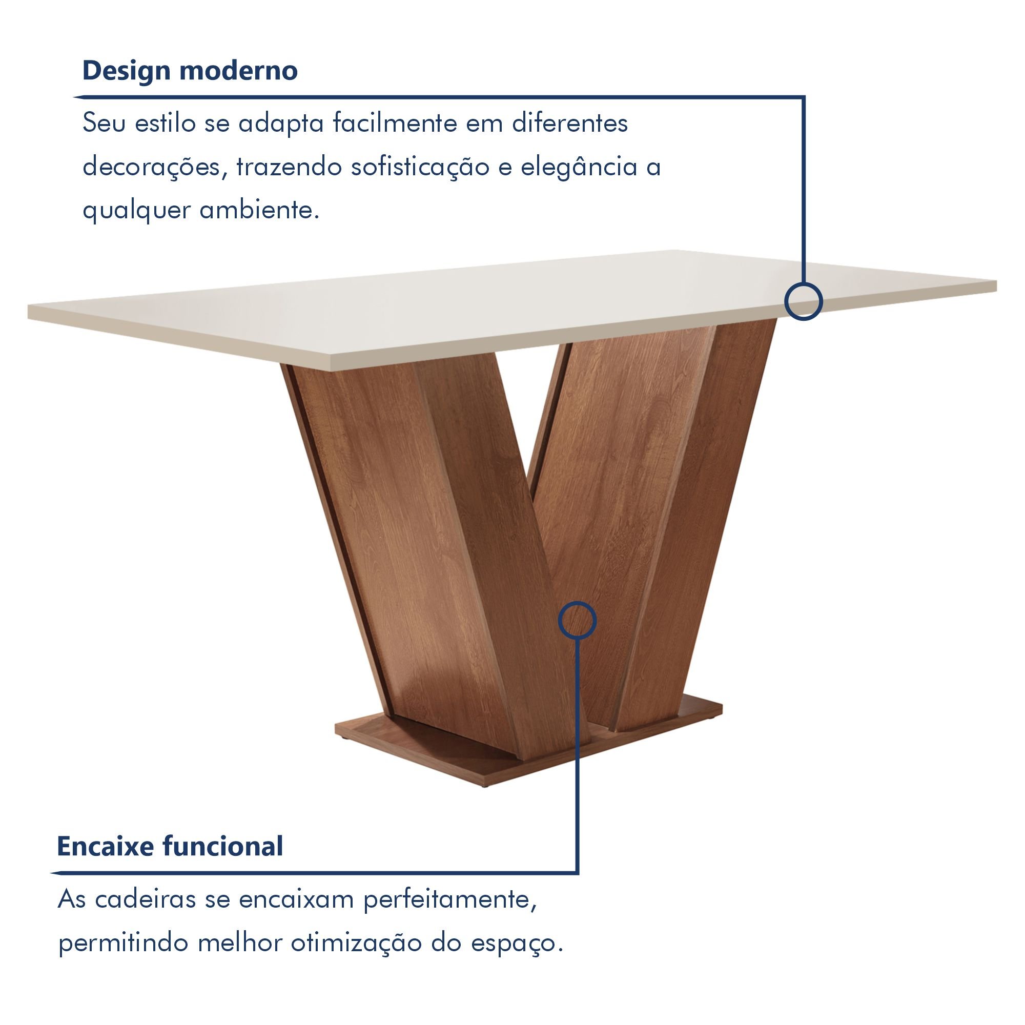 Mesa de Jantar com 4 Cadeiras Tampo MDF Espanha Yescasa - 3