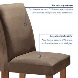 Mesa de Jantar com 4 Cadeiras Tampo Mdf Espanha Yescasa - 6