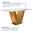 Ver imagem 6 de Conjunto Sala de Jantar Mesa Tampo MDF 4 Cadeiras Espanha Yescasa