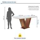 Ver imagem 4 de Conjunto Mesa de Jantar 4 Cadeiras Tampo MDF Espanha Yescasa Chocolate Off White