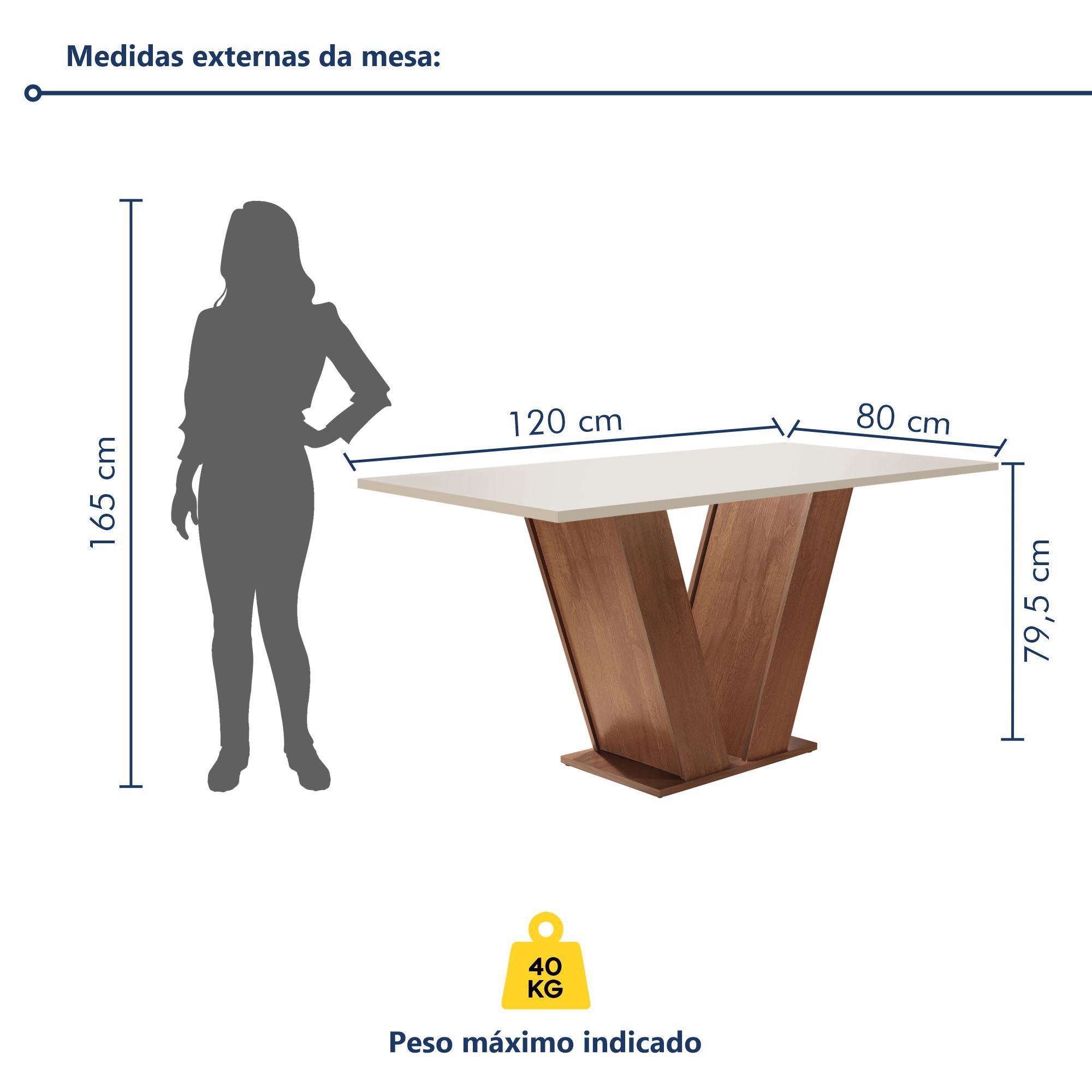 Conjunto Sala de Jantar Mesa Tampo MDF 4 Cadeiras Espanha Yescasa - 9