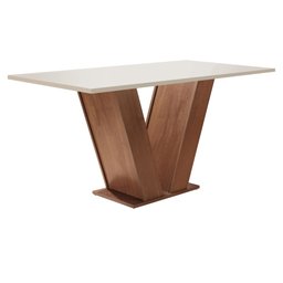 Conjunto Sala de Jantar Mesa Tampo Mdf 4 Cadeiras Espanha Yescasa - 11