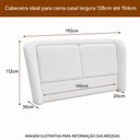 Ver imagem 3 de Cama Japonesa com Cabeceira Blind Seo Casal Linho Cinza - Sallar Home