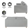 Sofá Cama Casal Marcelle com 2 Lugares em Bouclé e Pés de Madeira Talento Móveis - 2