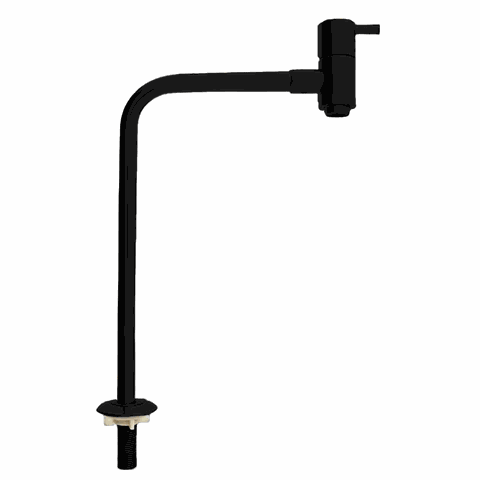 Torneira Bancada Civitt Napoles Alta 90° Metal Preto Fosco