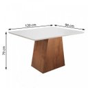 Ver imagem 3 de Conjunto Sala de Jantar Mesa Tampo Mdf Arezo 4 Cadeiras Espanha Espresso Móveis