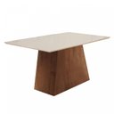 Ver imagem 3 de Conjunto Sala de Jantar Mesa Tampo Mdf Arezo 6 Cadeiras Espanha Espresso Móveis