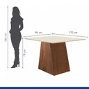 Ver imagem 5 de Conjunto Sala de Jantar Mesa Tampo Mdf Arezo 6 Cadeiras Espanha Espresso Móveis