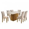 Conjunto Sala de Jantar Mesa Tampo Mdf Arezo 6 Cadeiras Espanha Espresso Móveis - 2