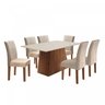 Conjunto Sala de Jantar Mesa Tampo Mdf Arezo 6 Cadeiras Espanha Espresso Móveis - 2