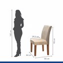 Ver imagem 6 de Conjunto Sala de Jantar Mesa Tampo Mdf Arezo 6 Cadeiras Espanha Espresso Móveis