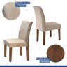 Conjunto Sala de Jantar Mesa Tampo Mdf Arezo 6 Cadeiras Espanha Espresso Móveis - 9