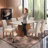 Conjunto Sala de Jantar Mesa Tampo Mdf Arezo 6 Cadeiras Espanha Espresso Móveis - 12