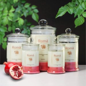Vela Aromática Premium Romã e Chá Branco - 3 Tamanhos