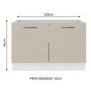 Ver imagem 3 de Balcão Gabinete de Pia 2 Portas Branco/crema Agata Madesa