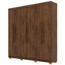 Ver imagem 1 de Guarda Roupa Casal 218cm 6 Portas Bolty Imbuia Rústico V02 - Mpozenato