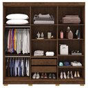 Ver imagem 5 de Guarda Roupa Casal 218cm 6 Portas Bolty Imbuia Rústico V02 - Mpozenato