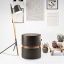 Ver imagem 1 de Banco Puff Estofado Decorativo Redondo Miami Preto - Adz