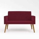 Ver imagem 4 de Kit 7 Poltronas Pés Palito + 1 Namoradeira Marsala