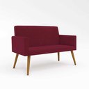 Ver imagem 5 de Kit 7 Poltronas Pés Palito + 1 Namoradeira Marsala