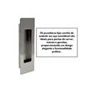 Ver imagem 6 de Puxador Duplo Concha de Embutir para Porta Inox Escovado 15cm