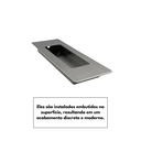 Ver imagem 7 de Puxador Duplo Concha de Embutir para Porta Inox Escovado 15cm
