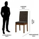 Ver imagem 4 de Conjunto Sala de Jantar Mesa Styllo 4 Cadeiras Verona Sonetto Móveis