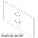 Ver imagem 2 de Arara cabideiro aramado trilho parede closet loja suspenso Br 0,70 m