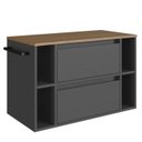 Ver imagem 1 de Gabinete para Banheiro 01 Porta 01 Gaveta 80cm Mel Grafite Proddy