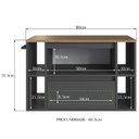 Ver imagem 3 de Gabinete para Banheiro 01 Porta 01 Gaveta 80cm Mel Grafite Proddy