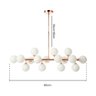 Lustre Pendente Skylight Cotton 3027-1 Rose Gold G9 Bivolt Rose Gold Sky-3027-1-lt - 3