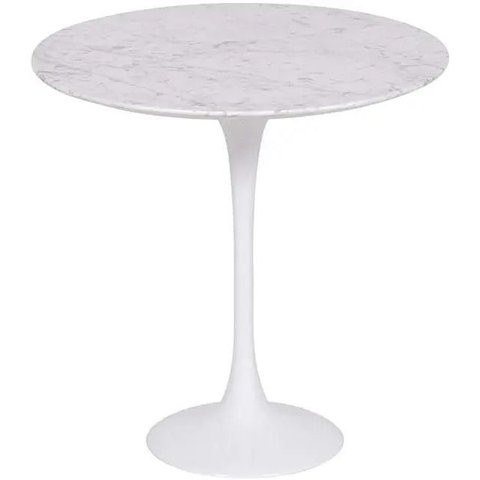 Mesa Lateral Saarinen - 41cm em Mármore Espírito Santo