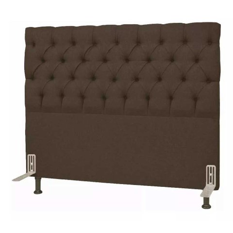 Cabeceira Cama Box Solteiro Estofada Painel 0,9 M Lisboa:corino Marrom
