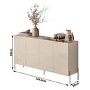 Ver imagem 2 de Aparador Buffet Balcão Cais Cinamomo Off White - Madetec
